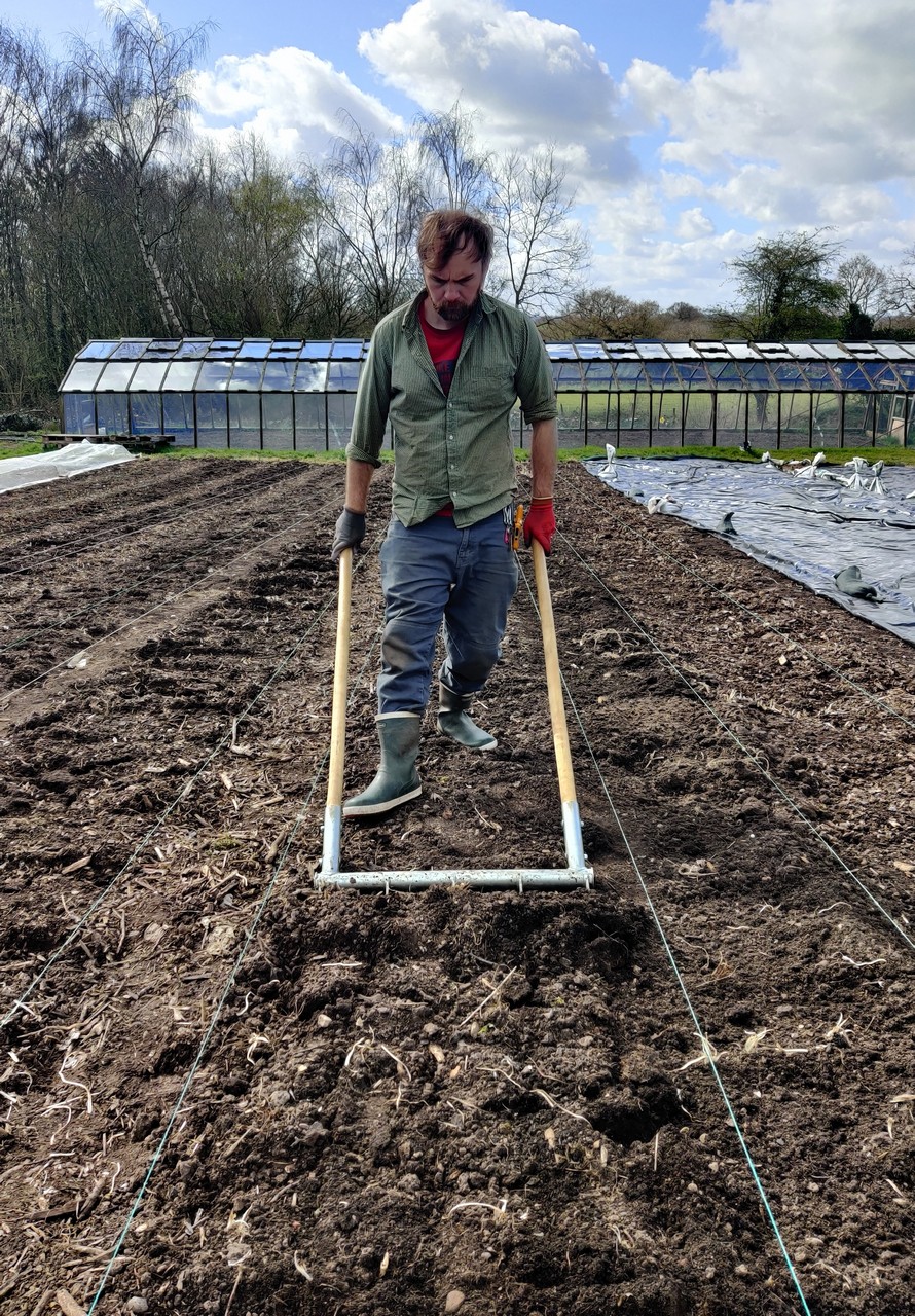 We aerate and de-compact our soils through broad-forking instead of tillage